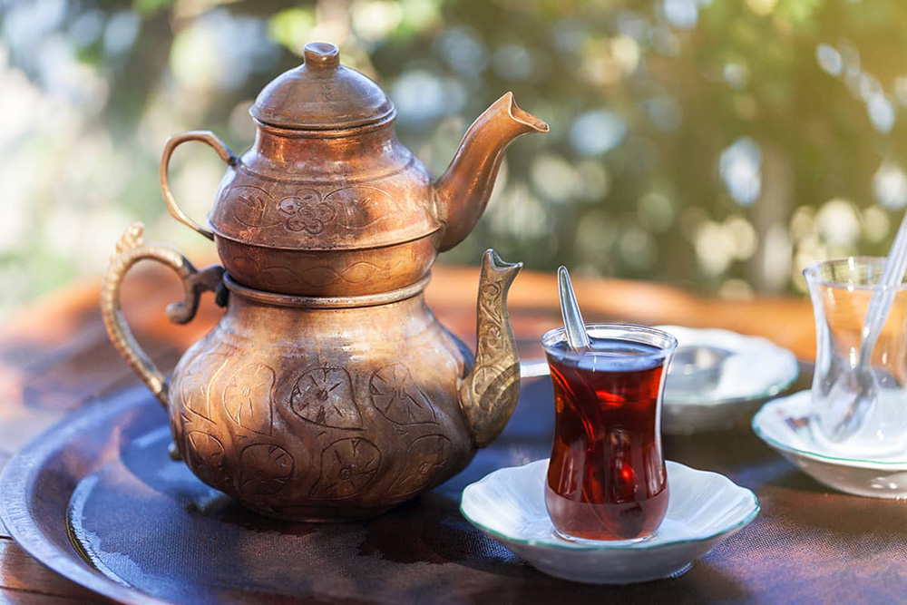 طرز تهیه چای ترکی اصل خوشمزه 4 نفره